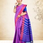Semi Silk Saree Purple