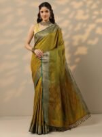 Green Woven Design Banarasi Silk