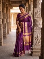 Premium Soft Silk with Rudraksham Saree