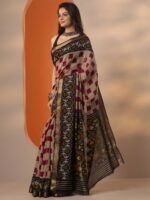 Printed Silk Blend Saree