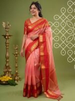 Semi Mysore silk Rettapetta Border Saree