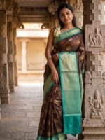 Soft Silk Mango and Flower Border Saree